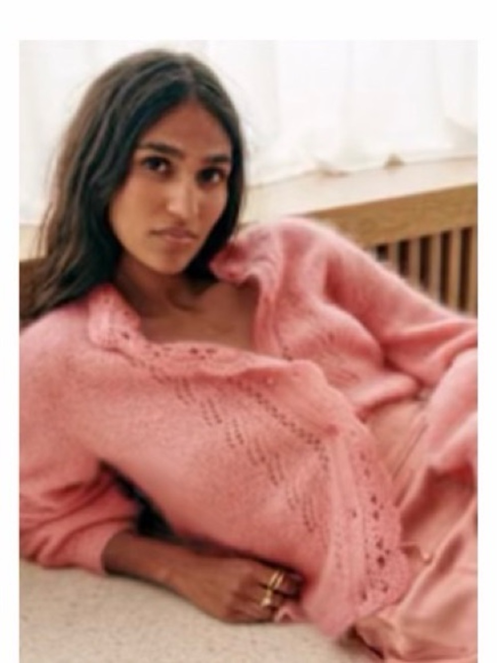 Sezane Angie Cardigan Blush - Size M - Picture 3 of 3